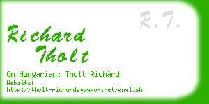 richard tholt business card