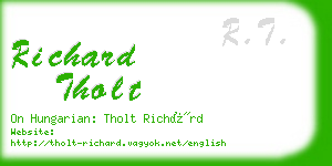 richard tholt business card